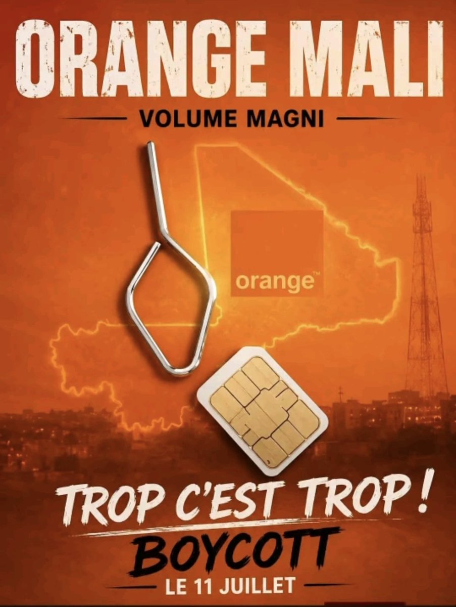 sekouart's tweet photo. #Salutation 👋🏾
A tous les abonnés d'@Orange_Mali, soyez salués depuis votre position.
Demain 11 Juillet 2026, les uns seront capables d'appeler les autres pour vérifier s'ils ont suivi le boycott. 😅
Ce qui est sûr : VOLUME MAGNI https://t.co/WV0H4oY3Se