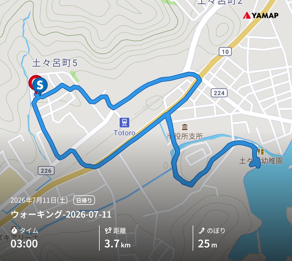 cat_mimi's tweet photo. ウォーキング-2026-07-11 https://t.co/RaLBaVIg7X #YAMAP #山歩しよう https://t.co/Qow5suPGLo