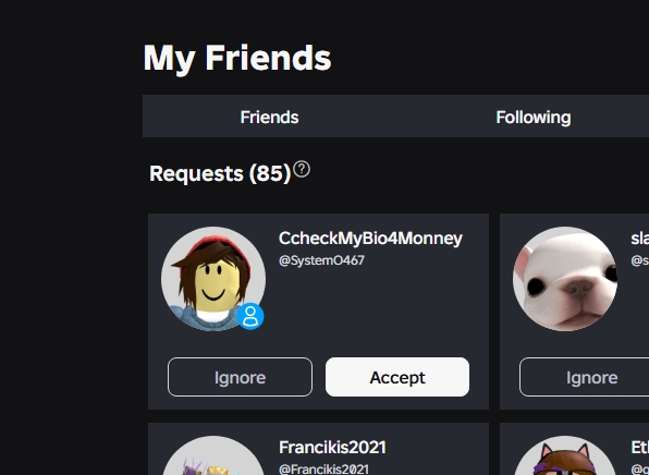 NoobWer2's tweet photo. New Roblox Scam Bots?

Saw that someone tried to add me and I saw this.
About 6 people on their friends list are "Unavailable"
were they possibly hacked?
#Roblox #Robloxdev https://t.co/U4FMplODha