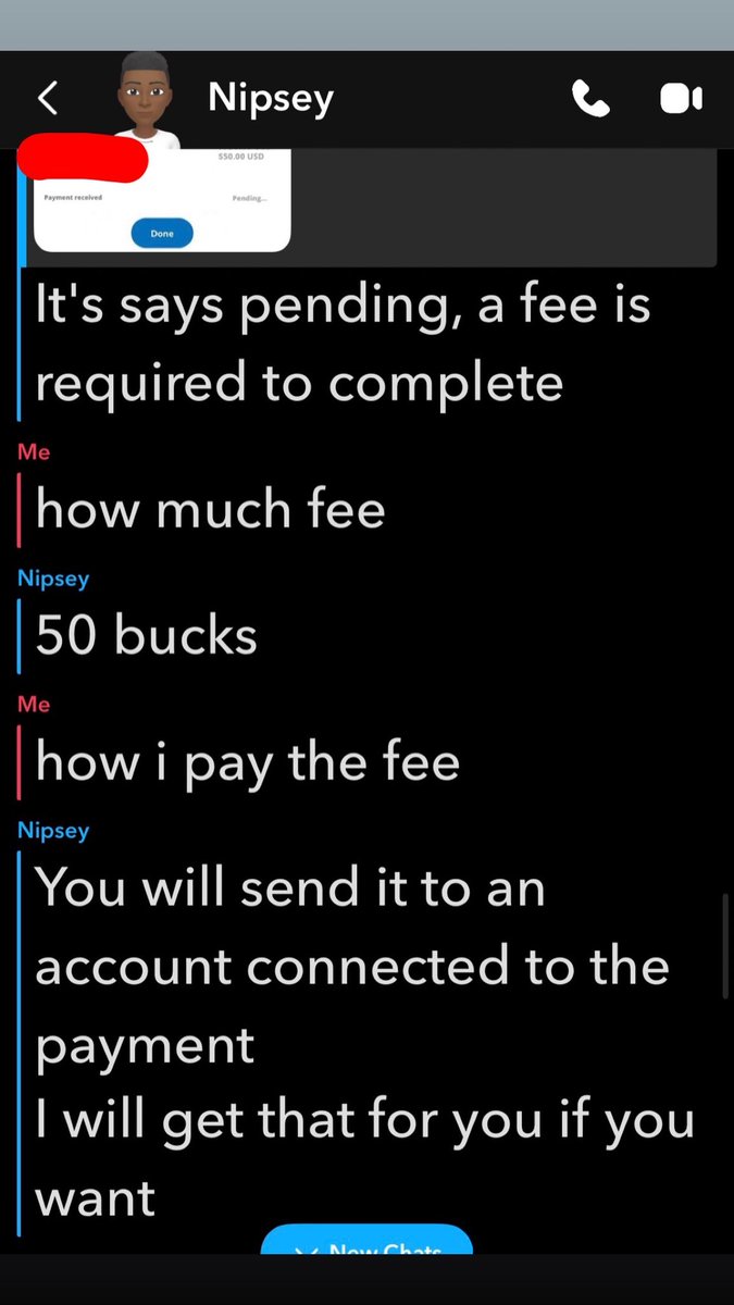 pawubunni's tweet photo. @Nipseyfund is a scammer buyer watch out. he tells you to pay a fee for him to send u money to some account that apparently linked to the pending transaction #scammer #watchout #scam https://t.co/PTiLp8swQA