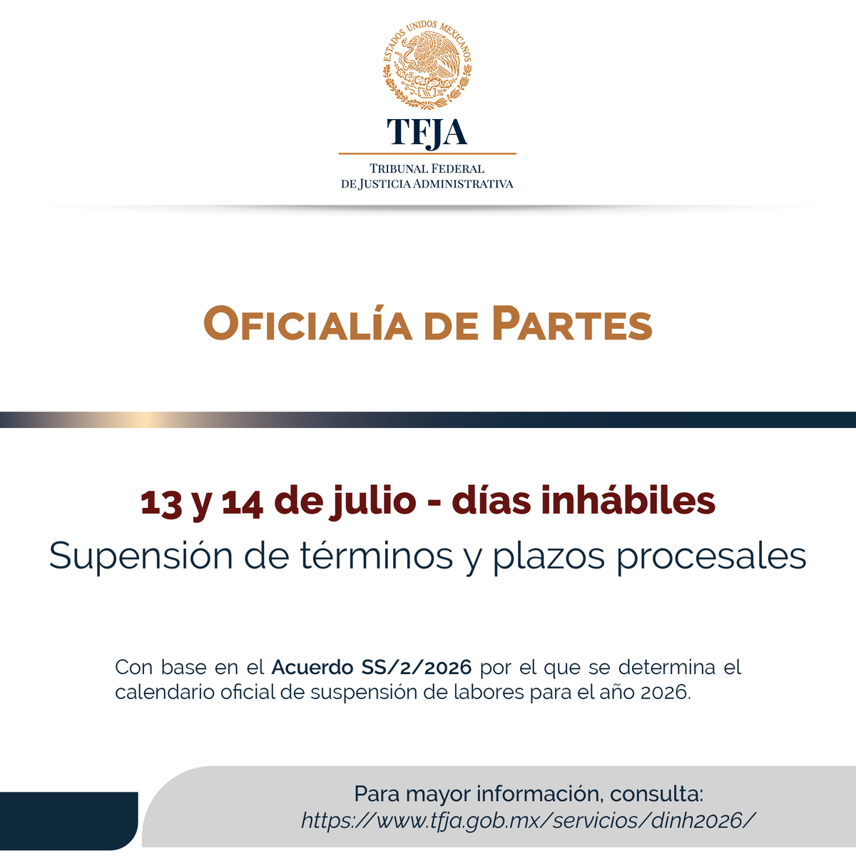 TFJAMexico's tweet photo. Aviso importante. https://t.co/jHryrzVkTC