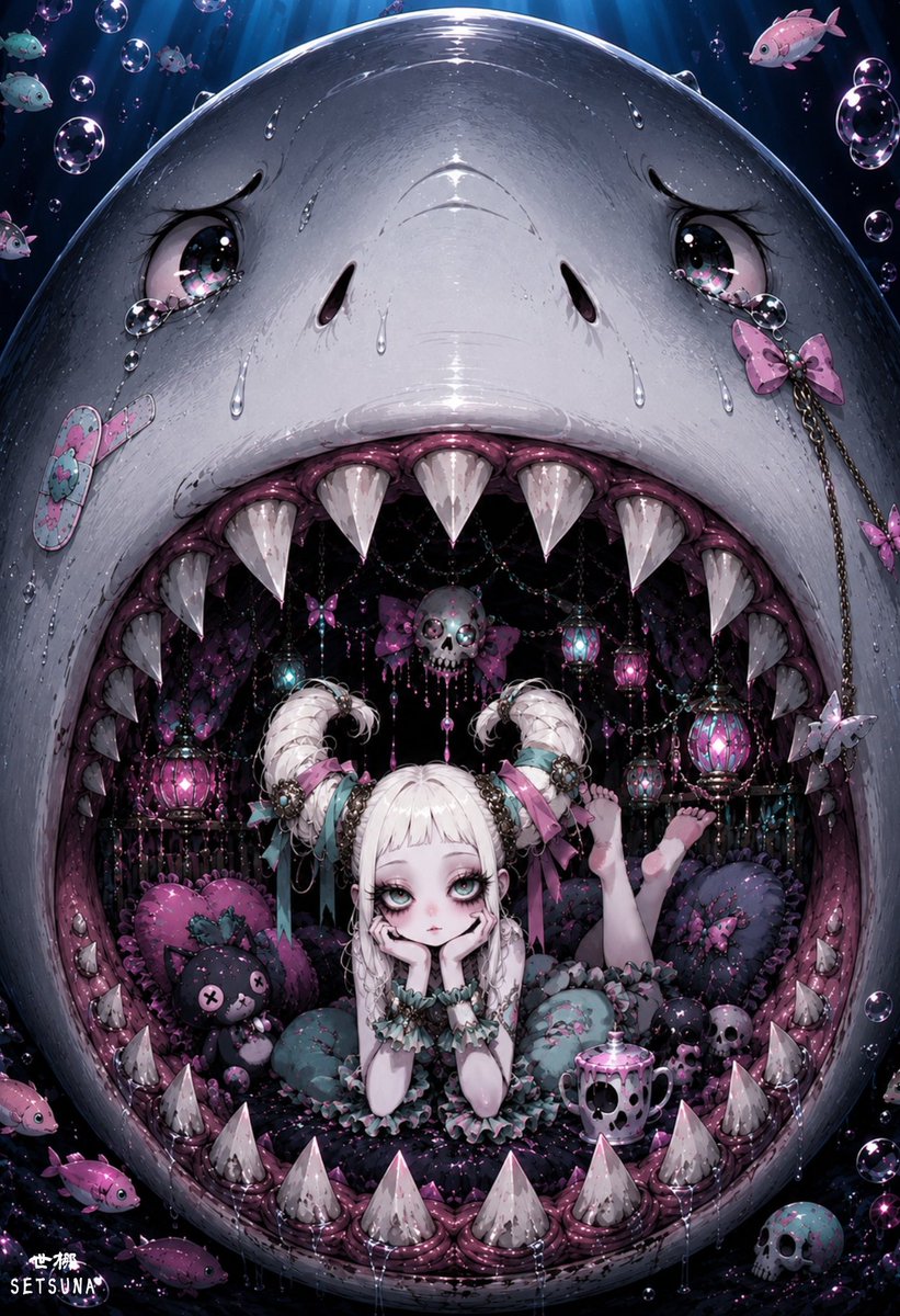 🦈𓂃◌𓈒𓐍 サメのお口の中から失礼します!! 『世梛のセカイ展 - 和風