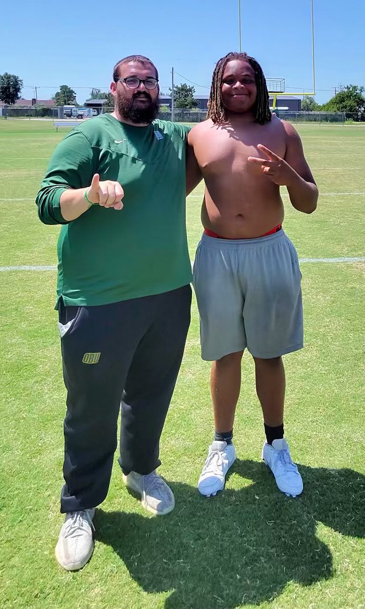 AddisonKnight14's tweet photo. After a great camp and talks with @CoachRoberts760 , I am blessed to receive an offer from @OBU_Football https://t.co/hSr2NSLvJx