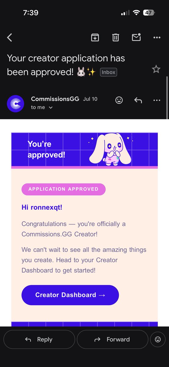 ronni_bunni's tweet photo. I’m still newly awake but HELLO? GOODMORNING? MY APPLICATION GOT A APPROVED TO A CREATOR ON https://t.co/HWfZPBKmQk????
#comissiongg #commissionㅤ #artmootsㅤㅤㅤㅤ https://t.co/7EvMYTN3wy