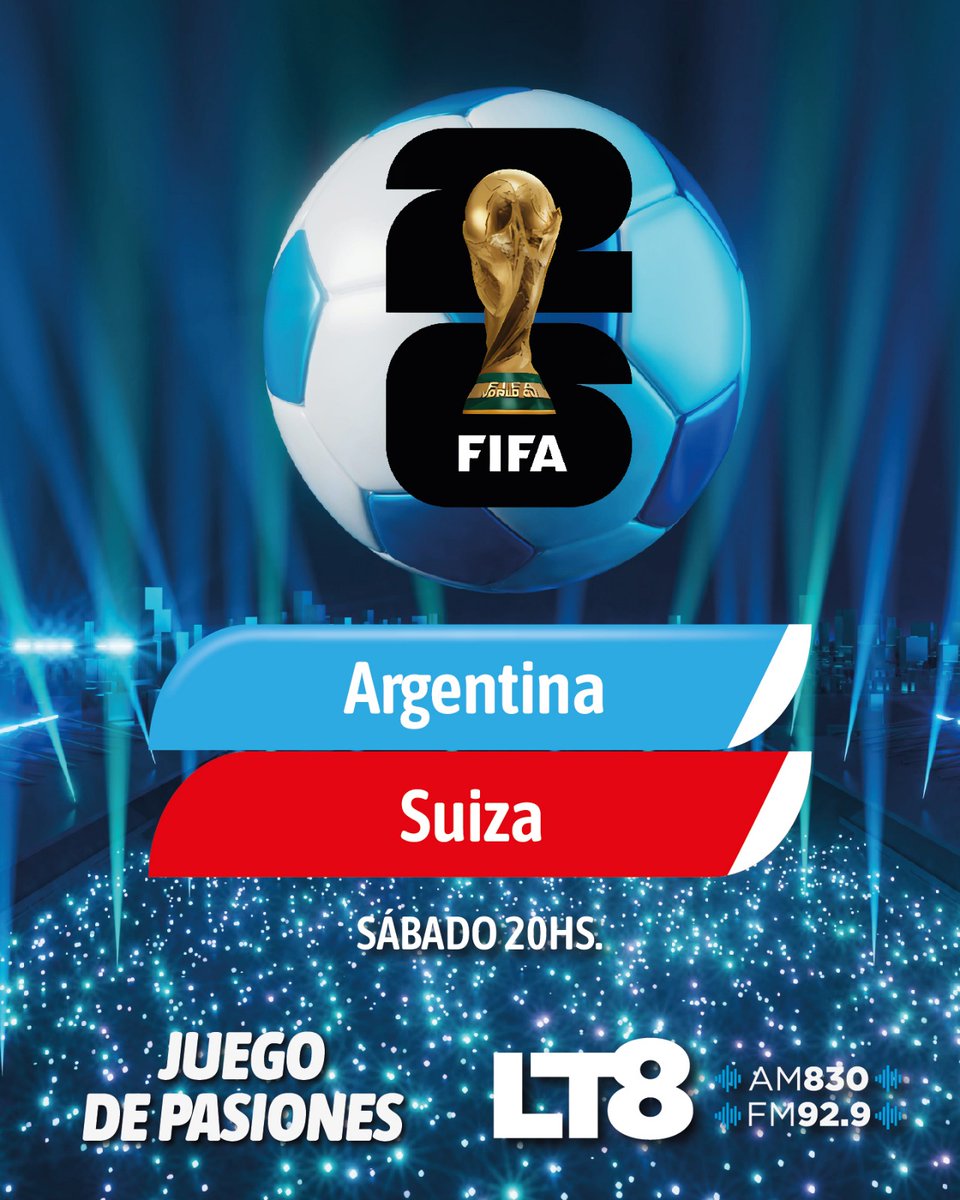 ByPabloDj's tweet photo. Sábado Mundial: @Argentina vs @Suiza por @LT8am830 📻 https://t.co/5mEIhg2JX4