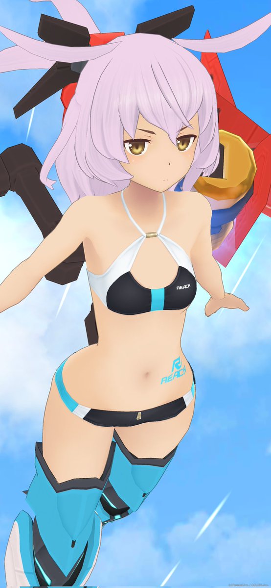 acguy4's tweet photo. コラボキャラにも基本的に容赦しないアリスギアで高町さんちのなのはちゃんにも実装されるだろう水着っす https://t.co/Nh1nmlfoz1