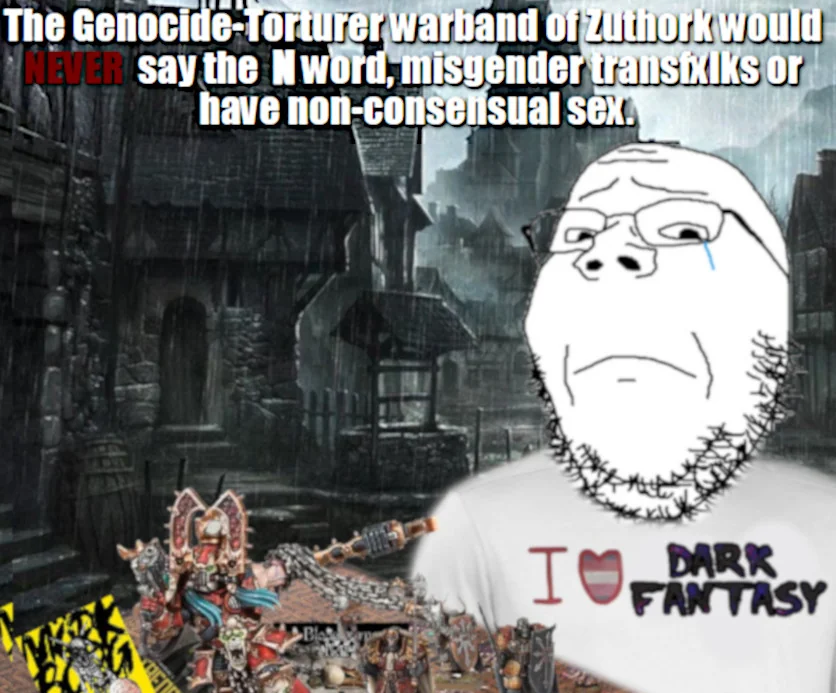 ShitpostRock's tweet photo. Grimdark fans when something in the universe is in fact grim and dark https://t.co/8fkPEyzVG0