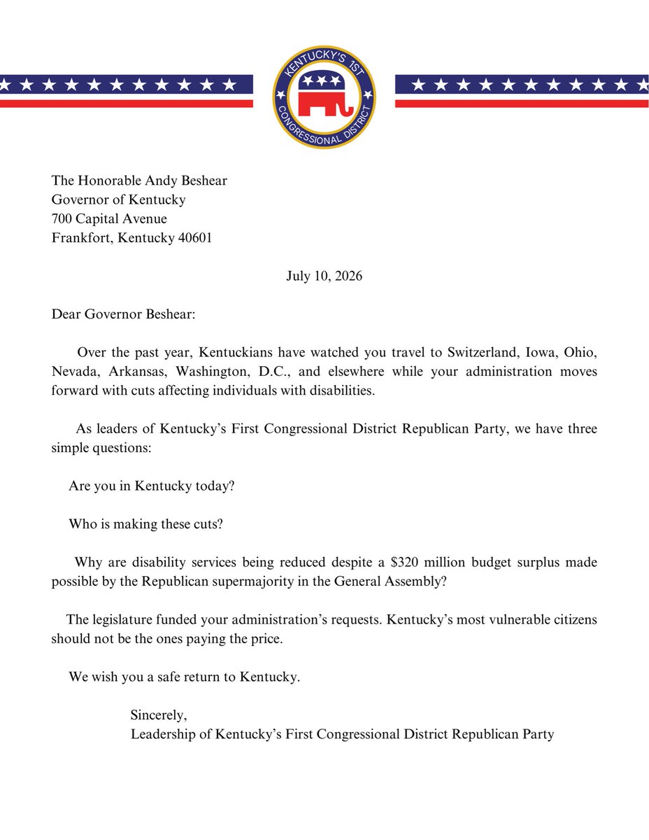 Kentucky's 1st GOP Congressional District tweet media