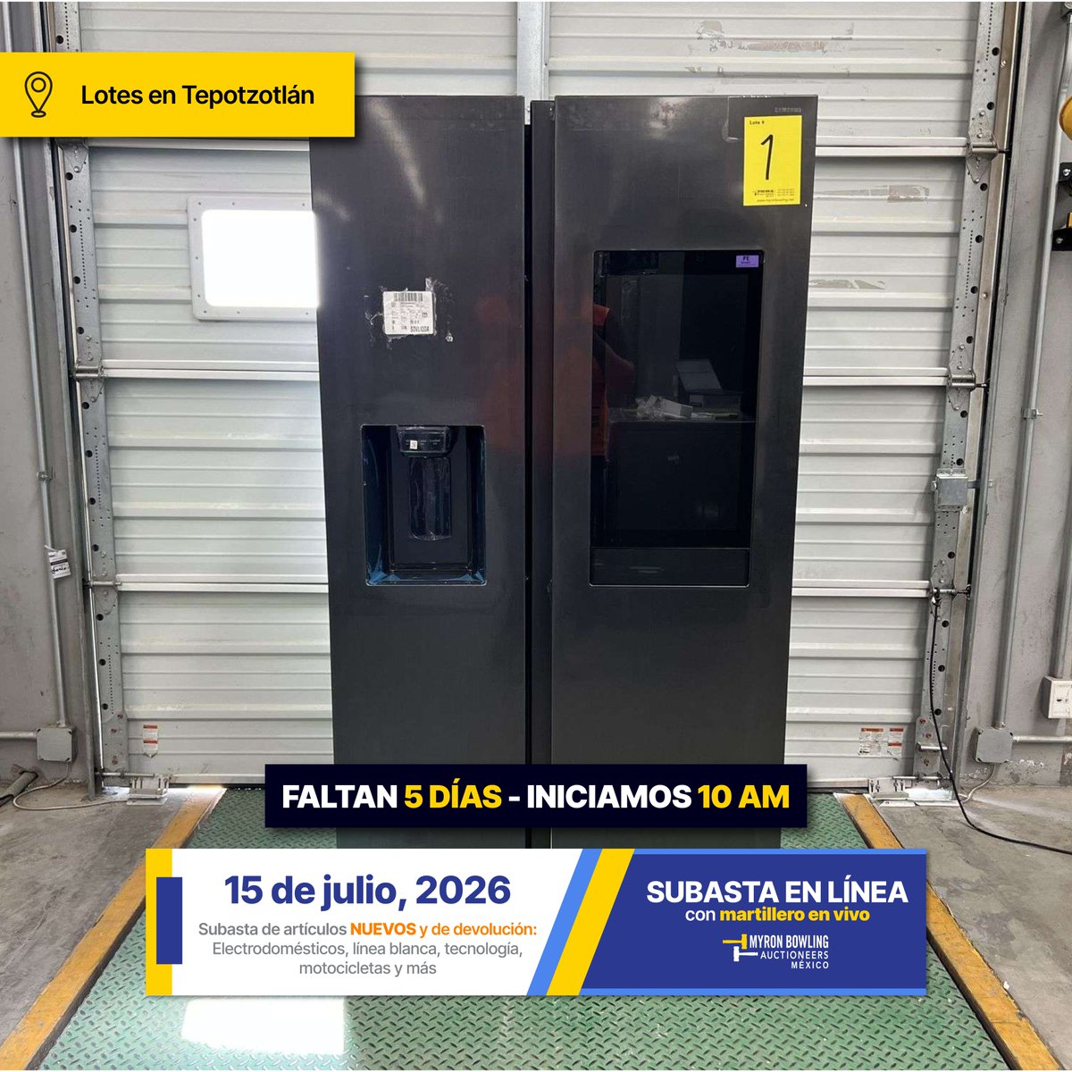 MyronBowling's tweet photo. La cuenta regresiva ya comenzó... En 5 días inicia nuestra subasta en línea con martillero en vivo. Revisa el catálogo, elige tus lotes favoritos y alista tus ofertas https://t.co/bpRjps6HT8 https://t.co/mYmynFGE4v