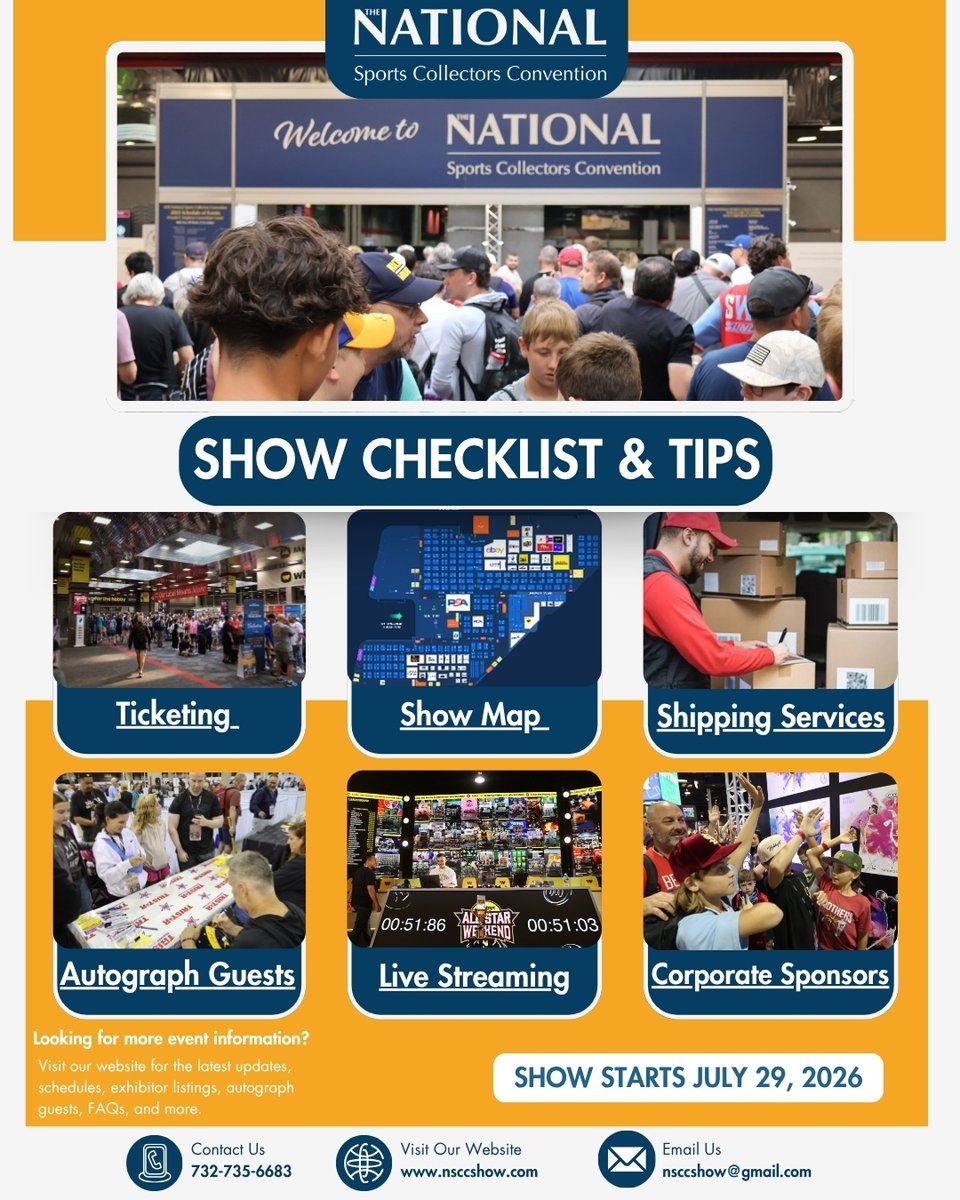 nsccshow's tweet photo. Tips and tricks for the 46th NSCC 📝

Jot 'em down, save the post and see you at the Donald E. Stephens Convention Center July 29! https://t.co/rwV8GWSVqm