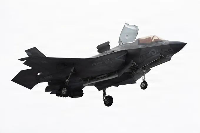 A U.S. Marine Corps F-35B Lightning II assigned to Marine Fighter Attack Squadron (VMFA) 211, 13th Marine Expeditionary Unit, prepares to takeoff during routine operations and integrated training off the coast of California, June 21, 2026. The 13th MEU and the Makin Island Amphibious Ready Group are underway and conducting routine operations in the U.S. 3rd Fleet area of operations to enhance their combined Navy-Marine Corps readiness and lethality. (U.S. Marine Corps photo by Staff Sgt. Michael Virtue)\n\n