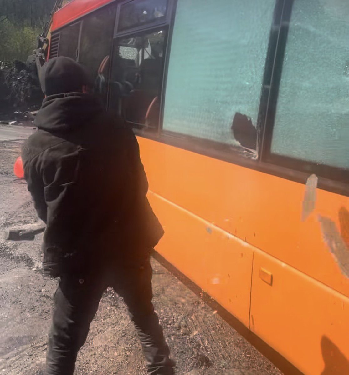 PatriotsNetwk's tweet photo. The youth of today. Such a lovely talented lot.  This was some pencil dick smashing up a bus in #Cardiff. https://t.co/aO7HmSIFkg
