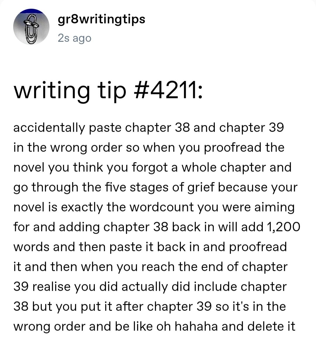 it looks like you're writing a novel tweet media