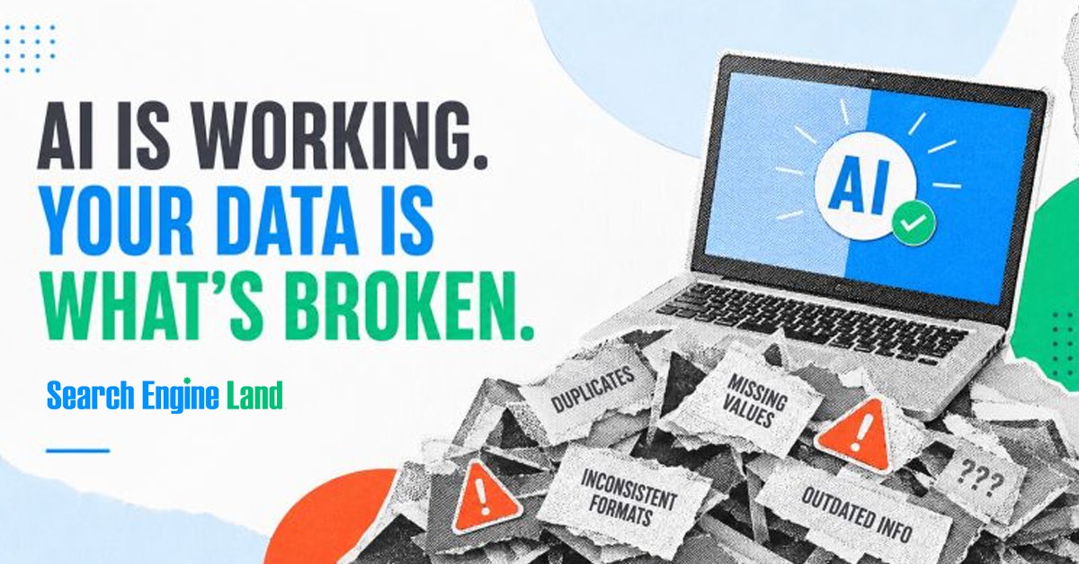 sengineland's tweet photo. AI isn't failing because the models are weak.

It's failing because marketers are feeding them fragmented identities, fraud and bad inputs.

Why input integrity now defines AI readiness in marketing: https://t.co/gHWqByF5FD https://t.co/iofxP9T7w9