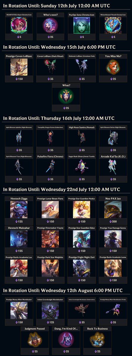 SkinSpotlights's tweet photo. Mythic Shop Rotation! https://t.co/C612VKf1Fu