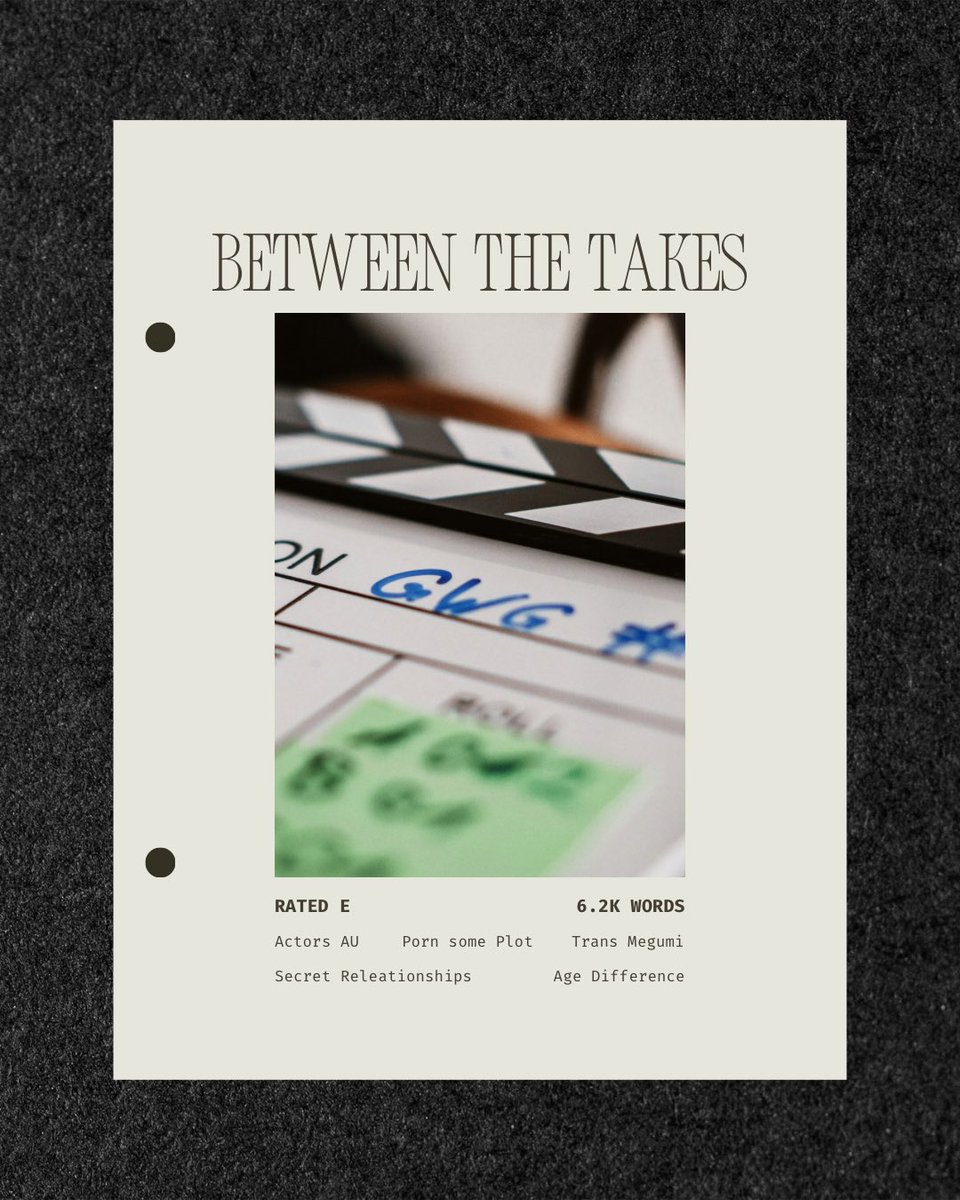 kiyommunism's tweet photo. between the takes || #skfs 
  ͏͏͏͏͏͏ 
📽️ rated E
📽️ 6.2k words
📽️ actors au, secret relationships, porn what plot
📽️ sukuna and megumi get a little break between takes of their new film
📽️ written for the #skfsrevbang2026 with art from @susppei 
📽️ link in replies https://t.co/8pjrZGlUw9
