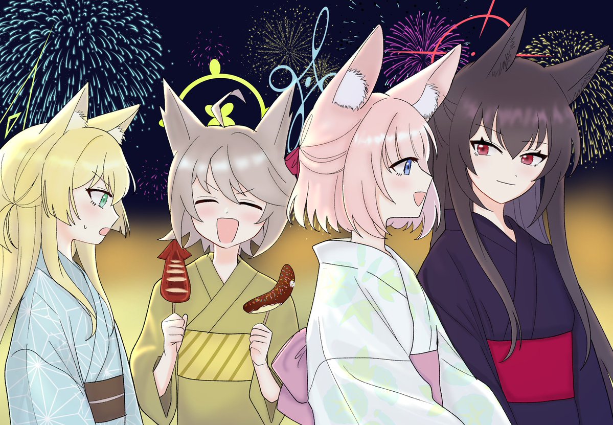azaka3sei's tweet photo. 浴衣のFox小隊 https://t.co/xQGCgxOW7l