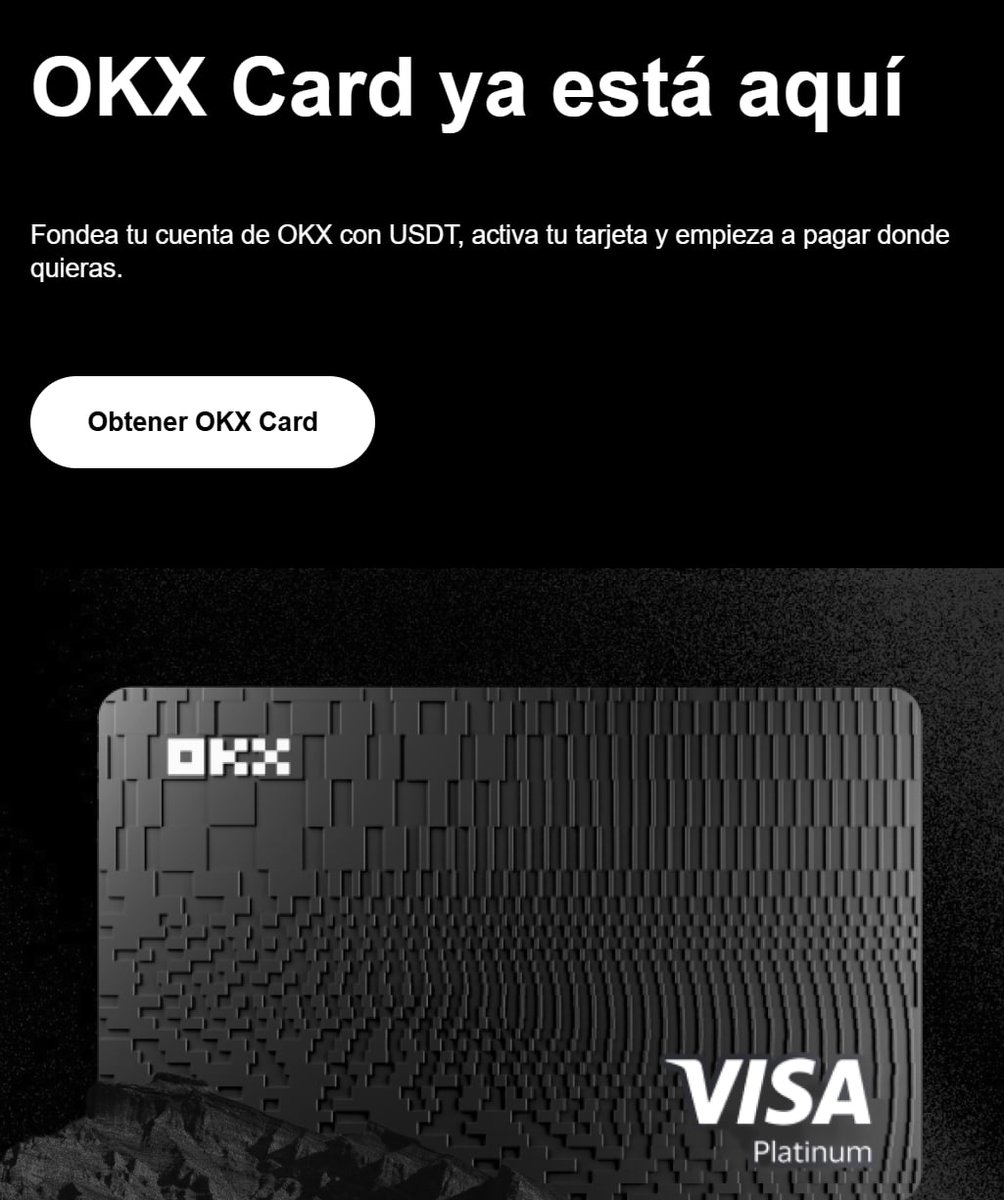 eulisesavilacom's tweet photo. OKX anuncia Tarjeta Cripto sin comisiones y con recompensas por usarla. Ya Disponible para Venezuela 🇻🇪

Si aún no tienes una cuenta con ello, créala ahora aquí https://t.co/pA2US4SnK9

Nota: Hay bonos de bienvenida de hasta 100 USDT cuando realices un intercambio cripto de al menos 50 USDT (puedes intercambiar por otras cripto, incluso por otras monedas estables como USDC y luego pasarlas a USDT si así lo deseas)

#okx #venezuela #cripto #criptomonedas #bitcoin #btc #Ethreum