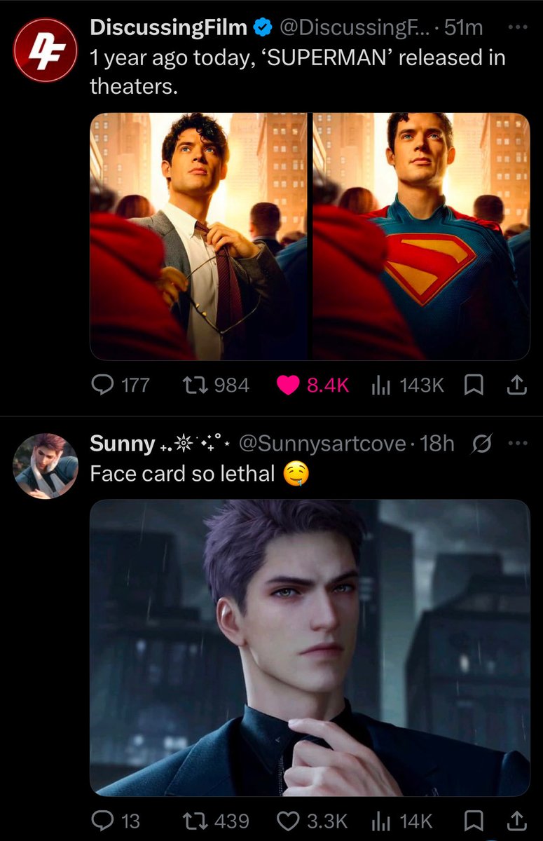 wolfiesnowfish's tweet photo. my tl is pulling the clark kent valko agenda again 

why are they in the same pose almost https://t.co/MqdFBPTRVq