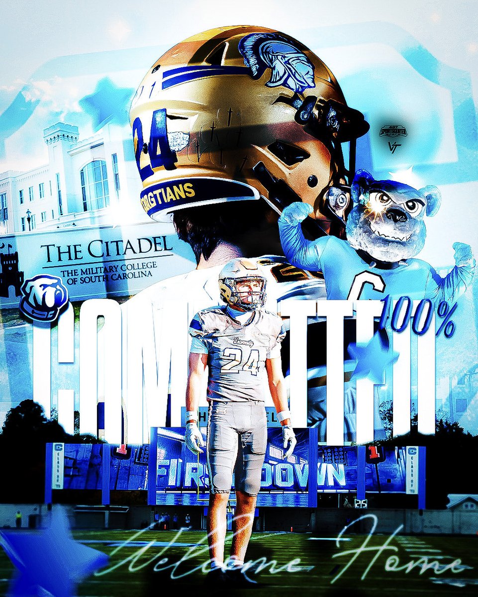 MGunter2027's tweet photo. All glory to God!!! Extremely blessed to announce my commitment to The Citadel
@CitadelFootball @UCSFOOTBALL @Coach_Jsimms @CoachRAPinilla @CoachVance92 @CoachGioCitadel @Mhamm5507 @CoachRGarth https://t.co/CJQRU7atsT