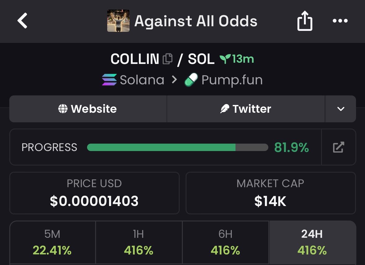 Shdow_Sol's tweet photo. 2.3x from $Collin 
Ca; 

8JaPgtFAaN8AcWT1UK3vPNwaQuwMrNc8FLMd88Aupump https://t.co/2djJwETPOj