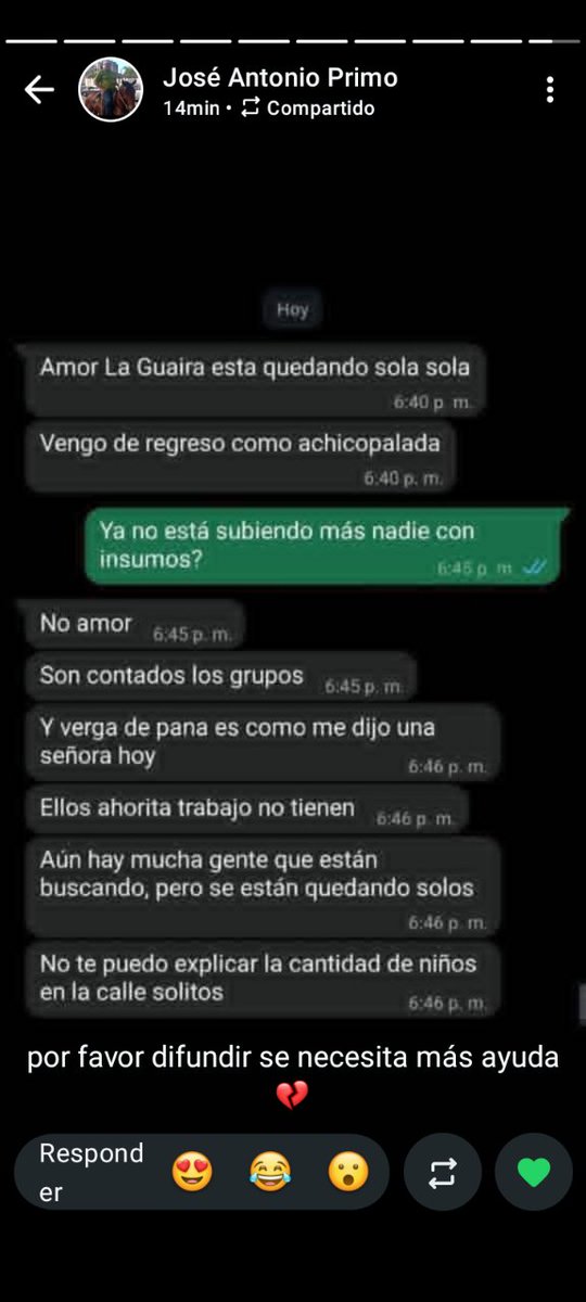 milagrodccg's tweet photo. #Urgente Esto lo posteó mi primo desde Macuto. Al parecer hay niños deambulando solos en La Guaira. Hay que protegerlos! @GastonLevar @chaco https://t.co/Sy7mJ5yIJw