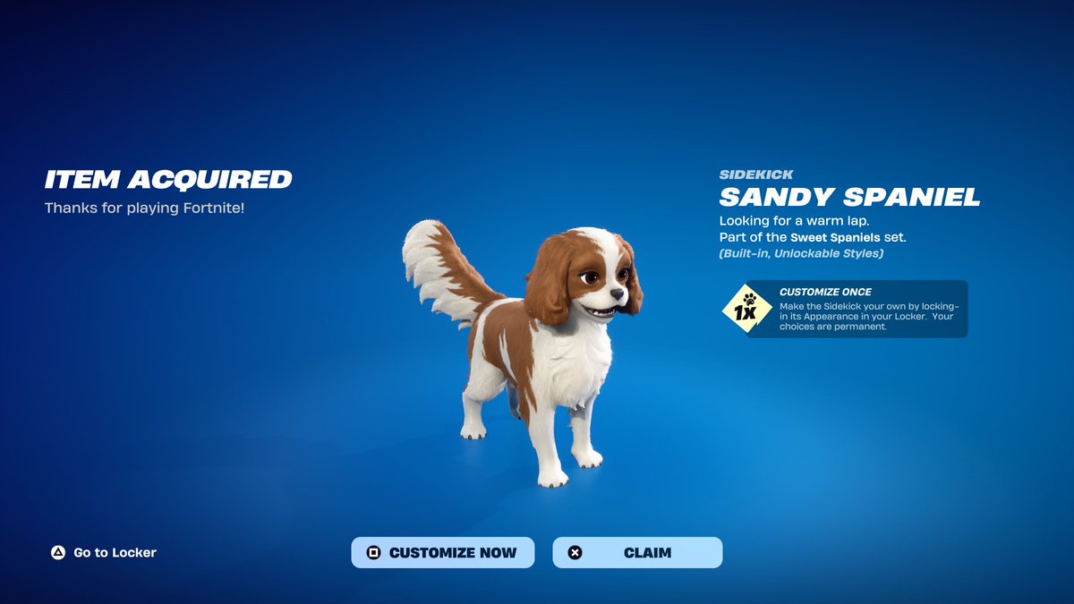 FortniteFNLK's tweet photo. Fortnite Sandy Spaniel Sidekick Giveaway 🎁

To Enter: 
❤️♻️ LIKE &amp; RETWEET
📲 FOLLOW @FortniteFNLK @braniyt 
🛑 SUBSCRIBE https://t.co/0sQIWluR6V
🎙️JOIN DISCORD https://t.co/WdRCsdUAQq
✅ COMMENT “DONE” https://t.co/4hhW3KQvgs