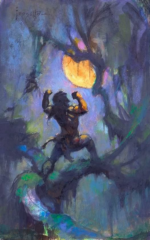 fabiaschi's tweet photo. Frank Frazetta's rough work for Edgar Rice Burroughs: Master of Adventure by Richard A. Lupoff https://t.co/jXcg0oX3gn