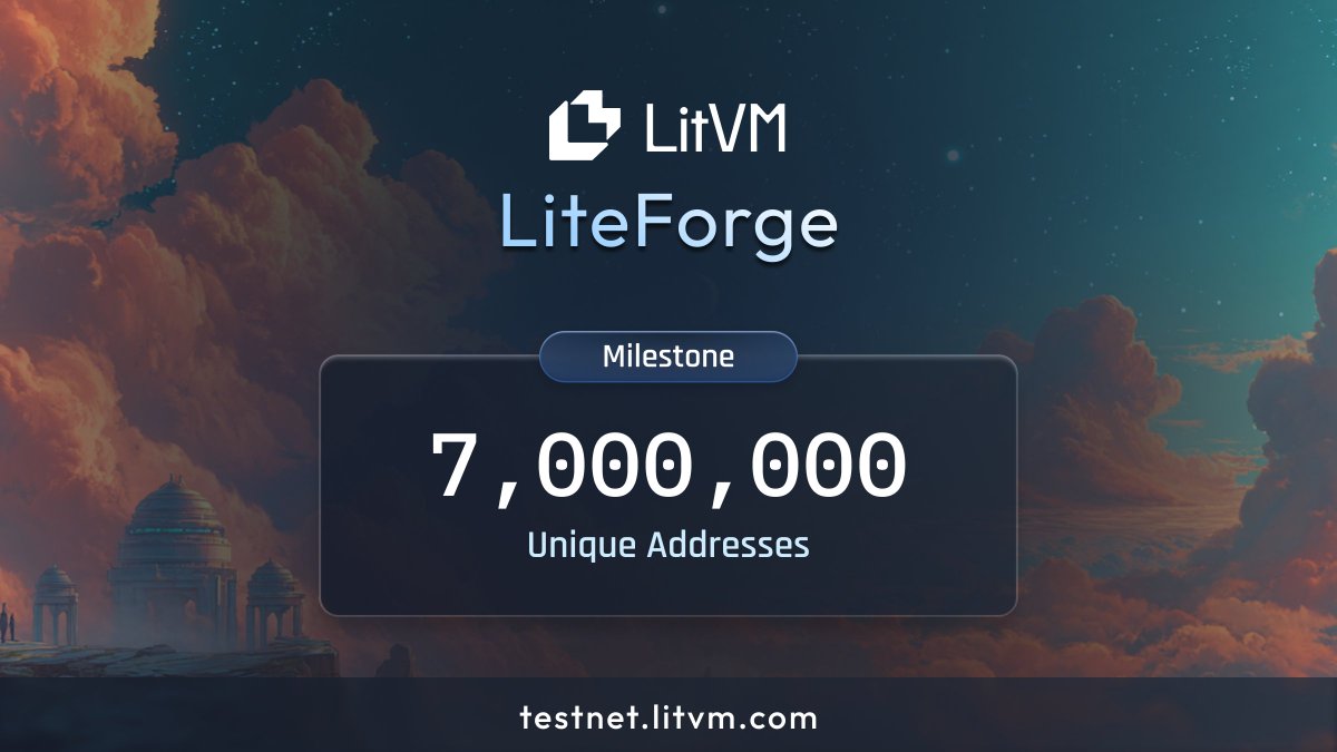 LitecoinVM's tweet photo. Over 7 million unique wallet addresses on LiteForge.

Hard Money Web3 is lit 🔥 https://t.co/Jkk7mnobsL