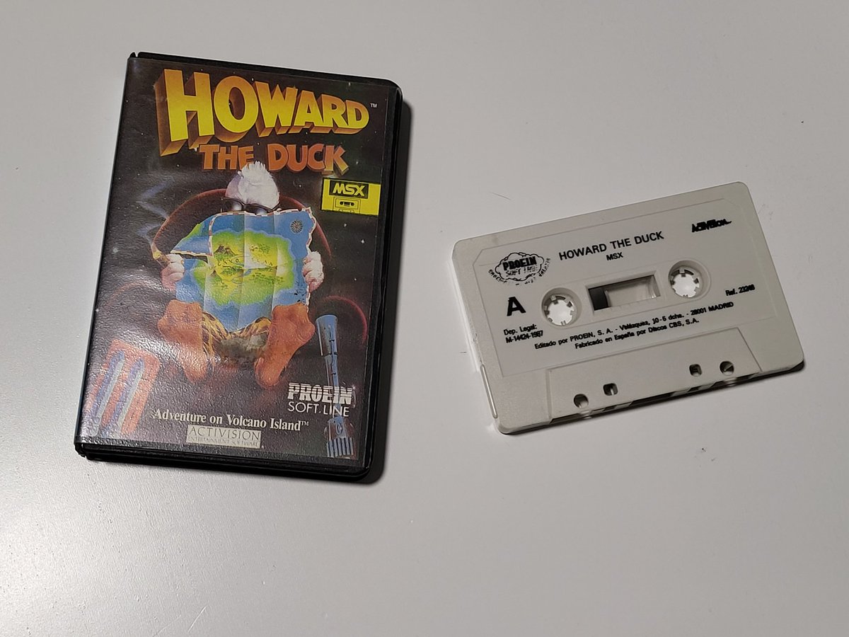 mmoroca's tweet photo. Dice Sony no-se-qué del formato fisico de los juegos, pero siempre me quedará mi querido Howard el Pato 🤓🕹🤘 #MSX https://t.co/squVjvQmSc