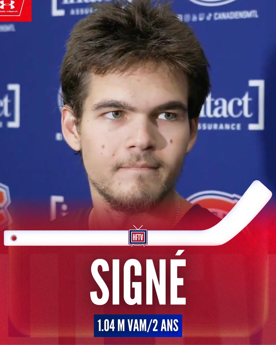 HFTVSports's tweet photo. Bogdan Konyushkov a signé un contrat d'entrée de deux ans avec les Canadiens, dont la première saison sera passée en prêt dans la KHL. 👀 Pensez-vous qu'il peut éventuellement se tailler un poste parmi la 2e ou 3e paire des Canadiens en tant que défenseur droitier? https://t.co/0ahxNEPdIS