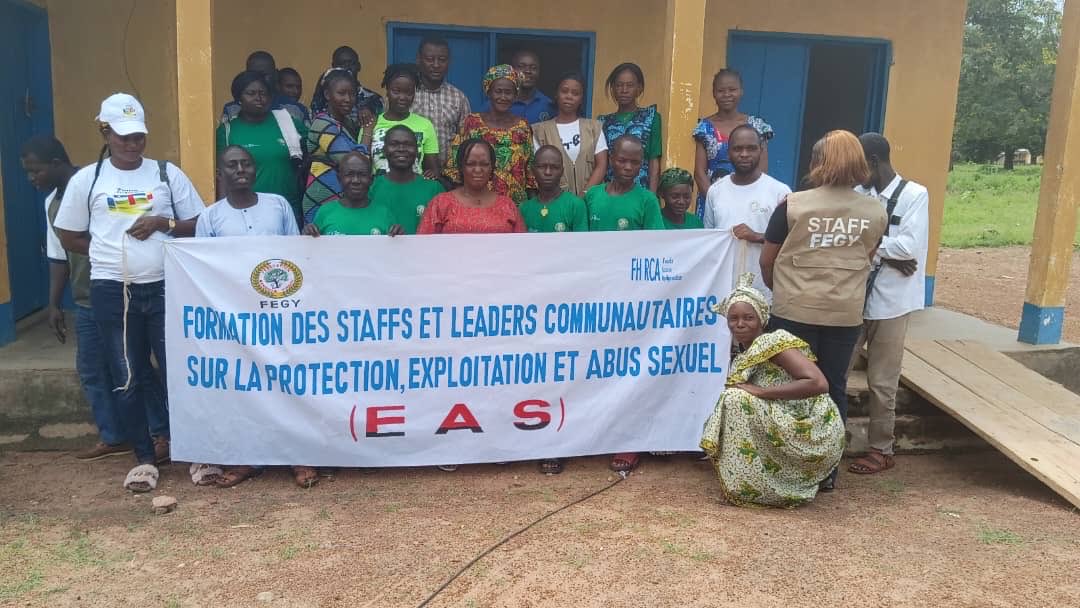 ONGFEGY's tweet photo. @ONGFEGY Formation des 30 leaders communautaires et les staffs du projet sur la protection transversale, la prévention contre les Exploitation et Abus Sexuels, et toute autre forme de violence grand merci à l'appui de @OCHAFunds, @OCHA_CAR https://t.co/s9is9s8F7e