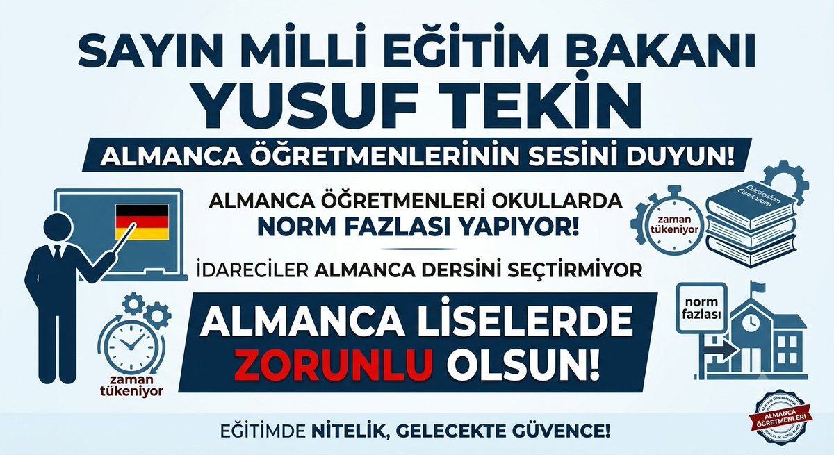 EmrahUlladmire's tweet photo. @Yusuf__Tekin @tcmeb @CBegitimogretim @mebabdigm @cemgencoglu @meb_ttkb @cengizmete @meb_ogm @ebubekirsavasci @mebtegm 
@cftcblnt @mebpgm @CihadDemirli @farukyelkenci @latifselvi42

Müdürlerden dersi seçemiyoruz ifadesini duymak istemiyoruz. 

#AlmancaZorunluOlsun https://t.co/cvslOOJui4