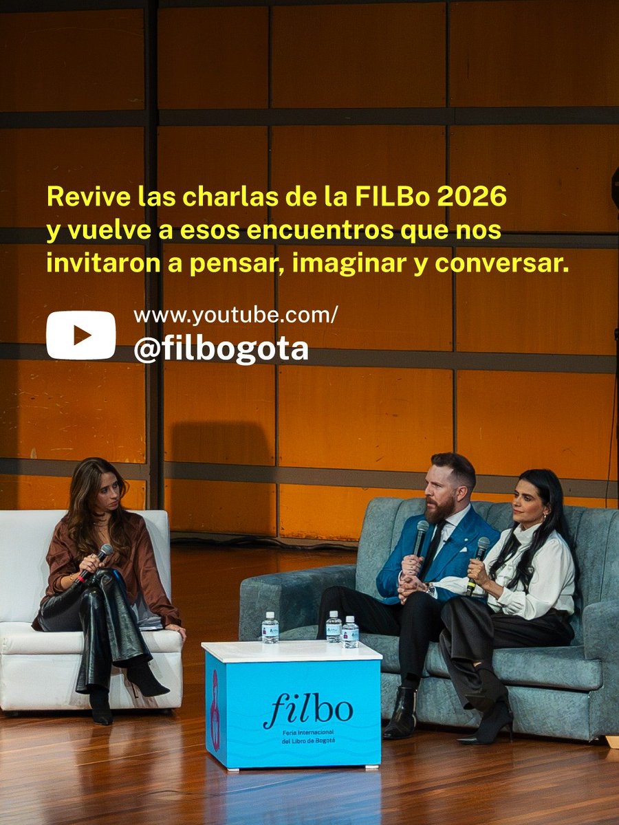 FILBogota's tweet photo. Las conversaciones de la FILBo 2026 están disponibles en nuestro canal de YouTube para que revivas los encuentros, ideas y reflexiones que marcaron esta edición:
🔴https://t.co/BERlIbam1P https://t.co/ReB4vzED4L