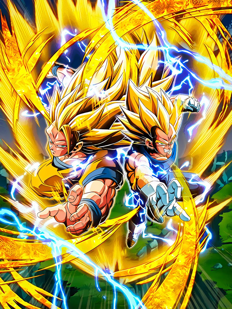Genshin_Forever's tweet photo. Which one do you think did SSJ3 Goku &amp; SAJ2 Vegeta card art better? https://t.co/m1sNEtVTqp