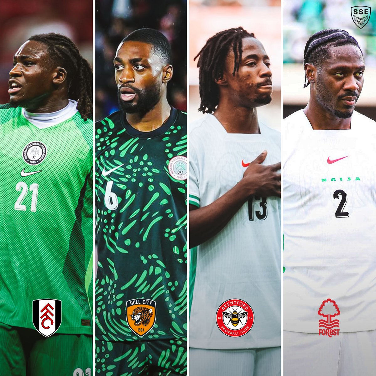 SSE_NGA's tweet photo. 🇳🇬 Nigeria could field an all-Premier League back four this season: 

▪️Calvin Bassey
▪️Semi Ajayi
▪️Benjamin Fredrick
▪️Ola Aina https://t.co/x9EZ0vsJg1