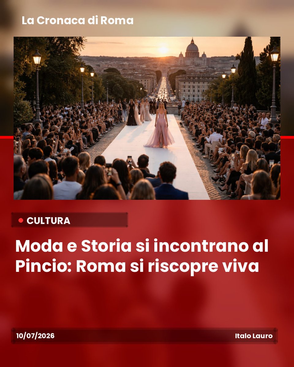 cronacadiroma's tweet photo. Leggi la notizia : Moda e Storia si incontrano al Pincio: Roma si riscopre viva - A Roma, la sfilata Ensamble n.4 al Pincio ha unito moda e spazio pubblico, segnando un importante momento di rinascita culturale dopo la pandemia nella… https://t.co/ZF1286VmzK #Moda #Storia #Roma https://t.co/Ecr8C3B6pL
