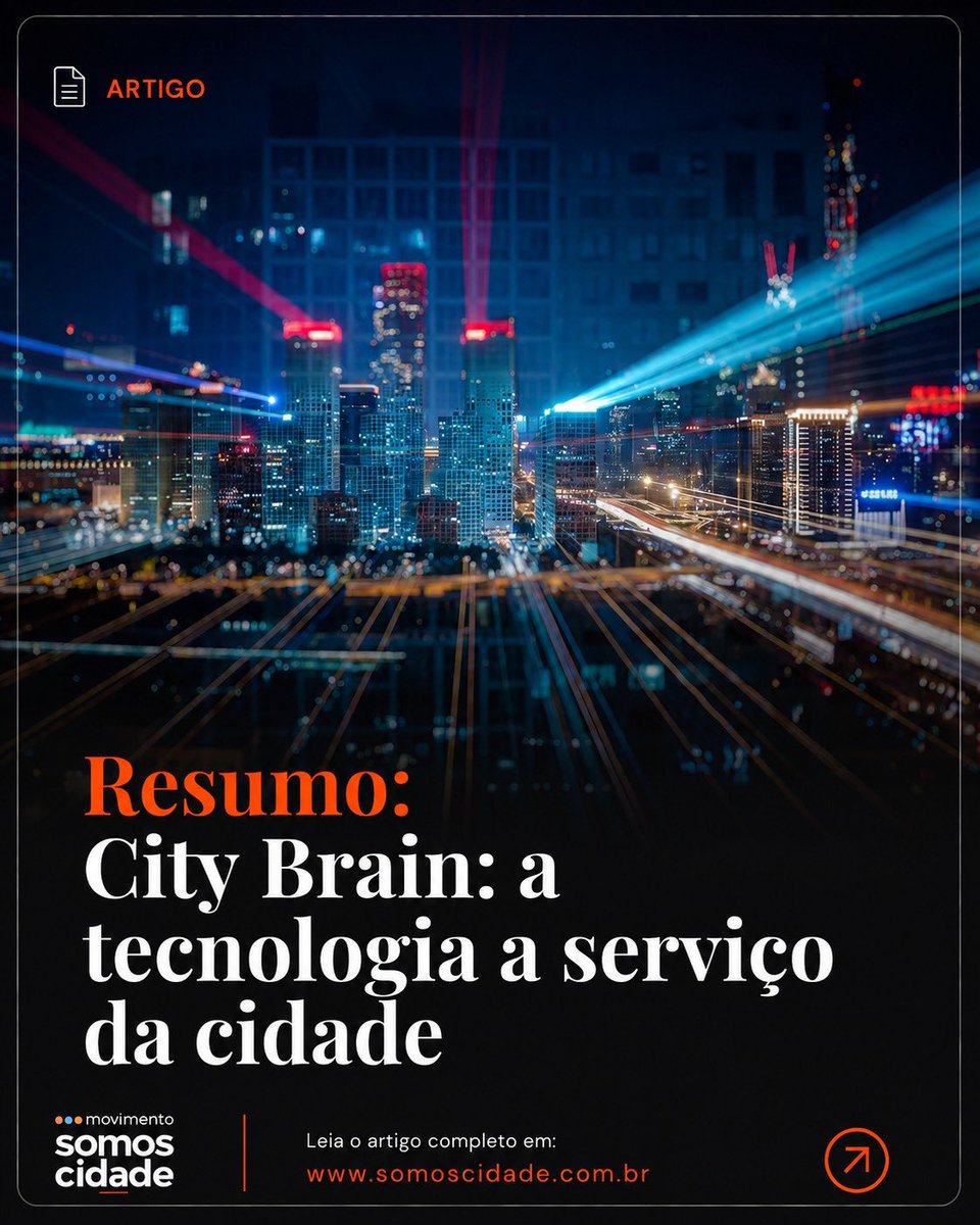 FelipeCavalcan's tweet photo. •  O City Brain é uma plataforma de cidade inteligente criada pela Alibaba que utiliza big data, inteligência artificial, computação em nuvem e sensores para otimizar a gestão urbana. 

•  Implantado inicialmente em Hangzhou, reduziu congestionamentos em cerca de 15% e melhorou significativamente a mobilidade urbana. 

•  O sistema analisa dados em tempo real, coordena semáforos, melhora o fluxo do trânsito e reduz o tempo de resposta de ambulâncias e bombeiros. 

•  Também apoia o planejamento urbano, a gestão de recursos públicos e a tomada de decisões mais eficientes e sustentáveis. 

•  A tecnologia vem sendo adotada em cidades como Suzhou, Kuala Lumpur, Dubai e Wolfsburg, com aplicações voltadas à mobilidade e aos serviços públicos. 

•  Experiências em Barcelona e Toronto mostram o potencial das cidades inteligentes, mas também evidenciam desafios relacionados ao uso de dados. 

•  Entre os principais desafios estão a proteção da privacidade, a segurança das informações e a transparência no tratamento dos dados dos cidadãos. 

•  Apesar das preocupações, especialistas apontam que a tendência é de expansão dessas tecnologias para tornar as cidades mais eficientes, sustentáveis e preparadas para os desafios do crescimento urbano.

Leia a matéria completa no site https://t.co/knRQ5YEtcp