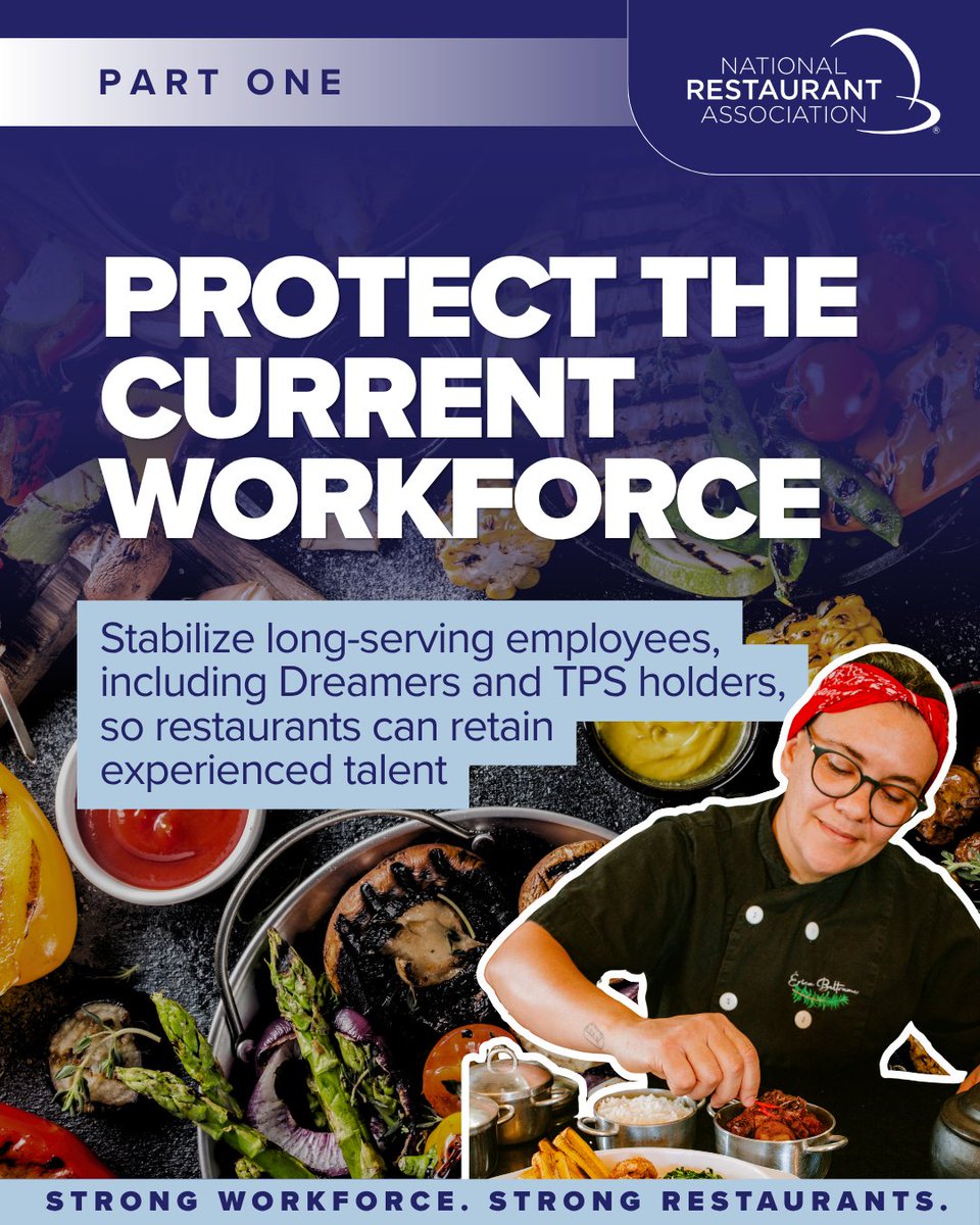 RestaurantsAct's tweet photo. Real immigration reform isn’t one idea. It’s a comprehensive approach that reflects how the workforce actually works today.

When policy aligns with reality, restaurants can grow, employees can thrive, &amp; communities stay strong. #StrongWorkforceStrongRestaurants https://t.co/5q0VurUKu8