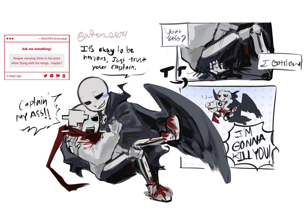 after_2504's tweet photo. Sorry I’m busy doing artfight so it took a while but here is what I had in mind<ty for the prompt!> 
#afterdeath #genosans #reapersans https://t.co/hd5im5J03q