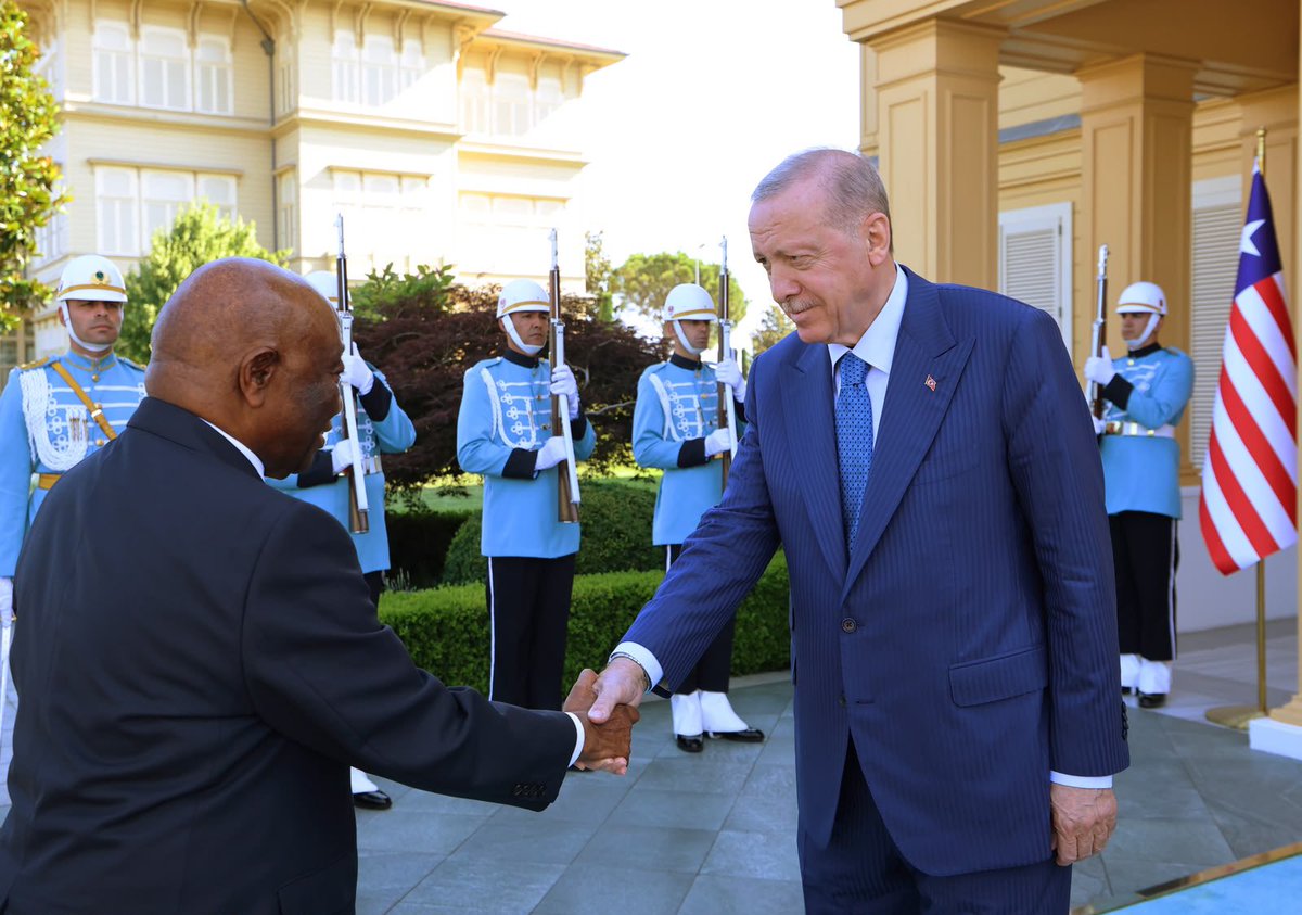 Akpartiarabic's tweet photo. يلتقى رئيس الجمهورية السيد رجب طيب أردوغان، نظيره الليبيري جوزيف نيوما بواكاي الذي يجري زيارة لتركيا. https://t.co/Cp8XuvQ39g