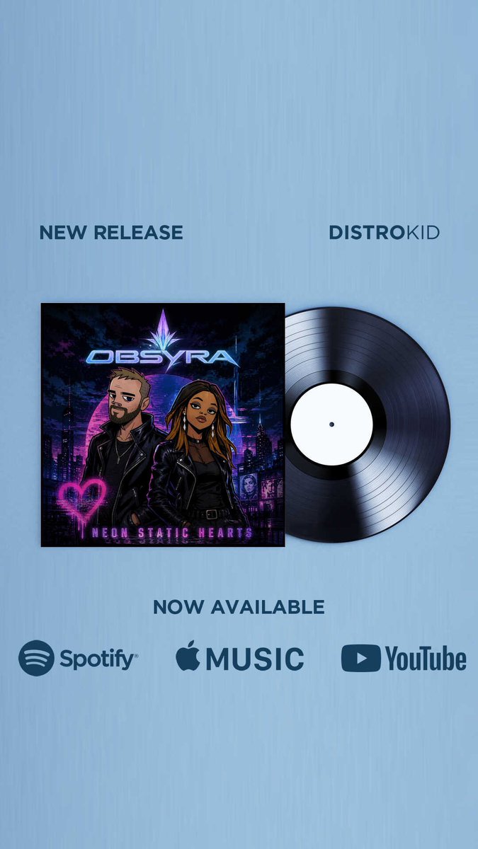 OUGOfficial's tweet photo. Three singles.
One album.
A brand new chapter.
Neon Static Hearts is out now.
#OBSYRA #NewMusicFriday #IndieMusic https://t.co/KEPU3mXYMl