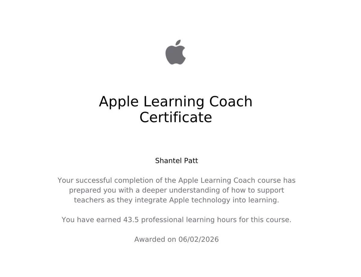growreadlearn's tweet photo. Itโs official! ๐ #AppleLearningCoach #AppleLearningCommunity https://t.co/jOCsqg4Gkm