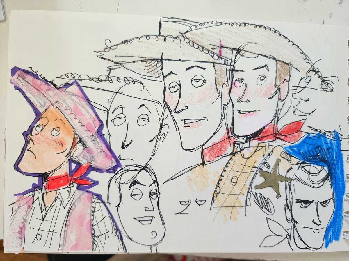 weebnordlord's tweet photo. back home and i have many little doodle poops🤗 also toy story fixation getting to the point of me doing overly complicated world building for my own amusement https://t.co/PVf7g6Bu1x