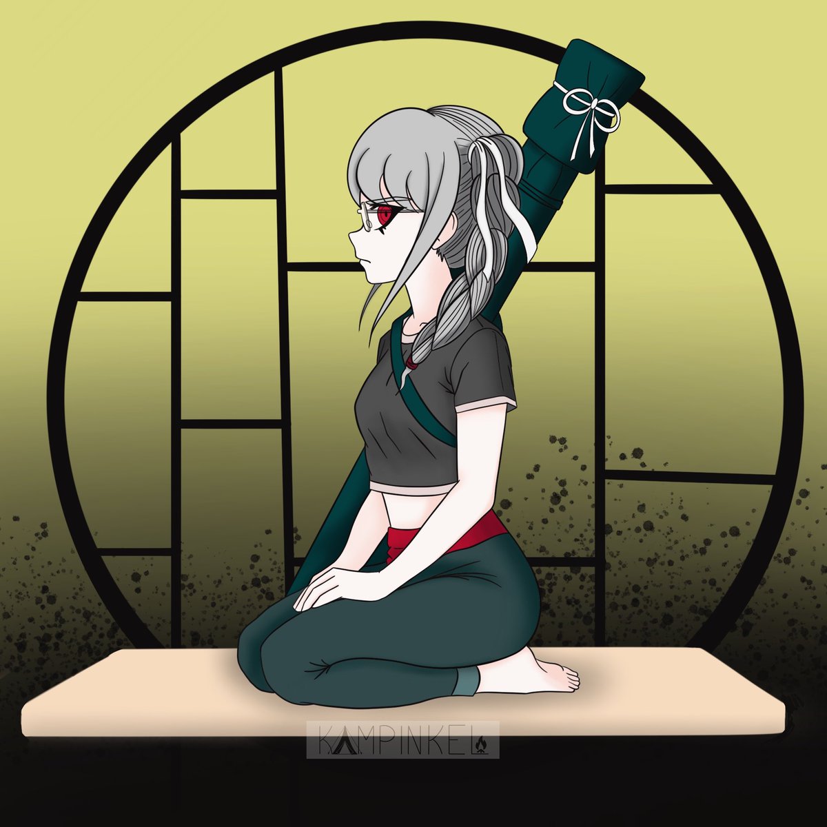 KampinKel's tweet photo. Danganronpa Yoga: Peko Pekoyama Thunderbolt (Vajrasana) #danganronpa #pekopekoyama #yoga https://t.co/RQeDM8Xv8s