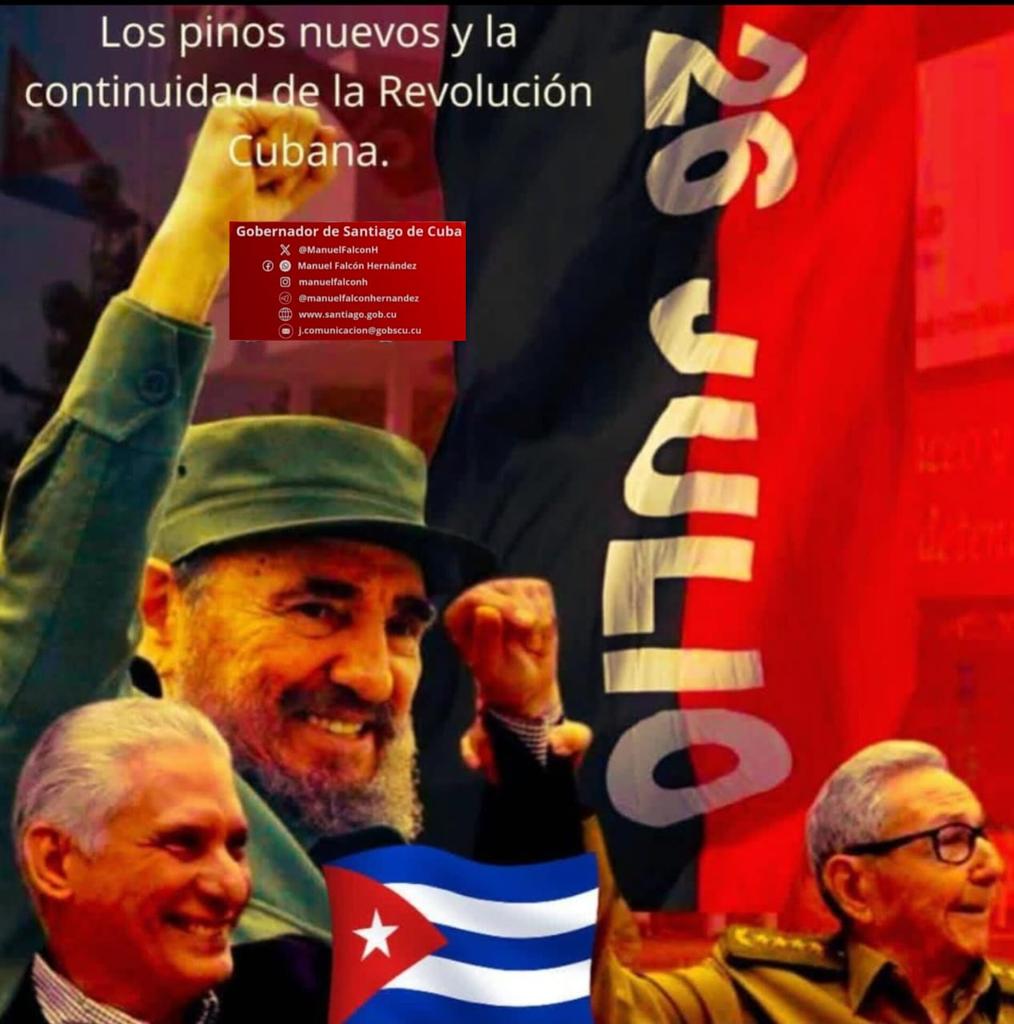 ManuelFalconH's tweet photo. 🇨🇺¡Somos continuidad!  
Nos mantenemos firmes, unidos, libres y soberanos.  
Aquí no se rinde nadie!💪.  
#SantiagoDeCuba
#CubaEstáFirme  
#LaPatriaSeDefiende  
#MiMoncadaEsLaPatria https://t.co/Djr2QX71gr