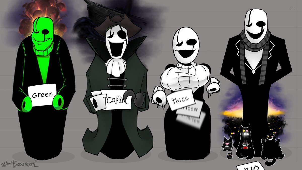 ArtBasement_'s tweet photo. Did we miss the moment when Gaster became new Sans Undertale with lots of AUs? 

idc I like it, keep going.
#deltarune #Gaster #fanart https://t.co/zMTLstxS4f
