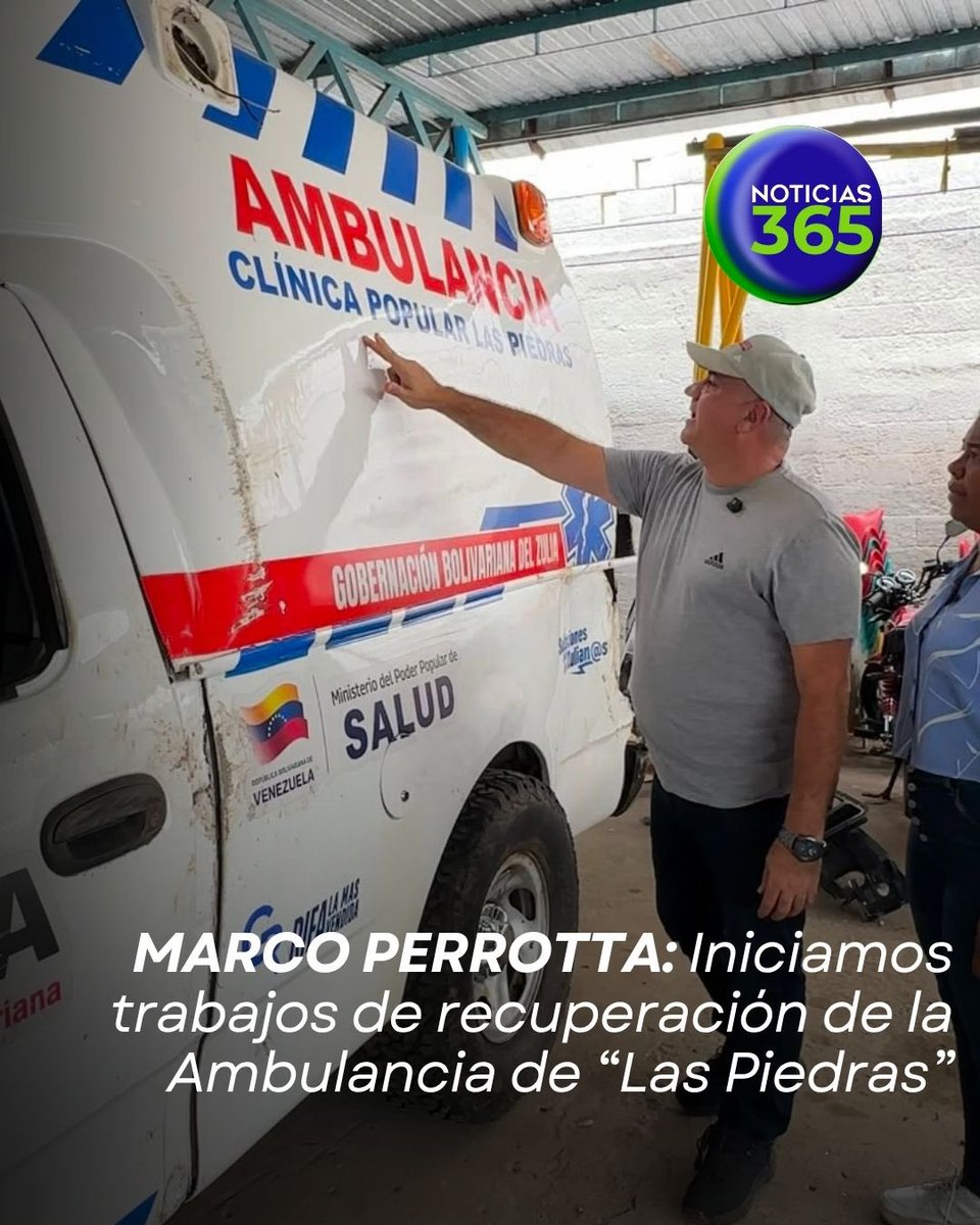 franchesco83's tweet photo. El Alcalde de Machiques, Marco Perrotta, dio inicio a los trabajos de reparación de la ambulancia de Las Piedras.
📌 Diagnóstico : Solo hubo daños materiales.
📌 Cero remiendos: Se instalarán repuestos completamente nuevos y se restaurará la estructura de fibra de vidrio. https://t.co/JSOjWlw2yi