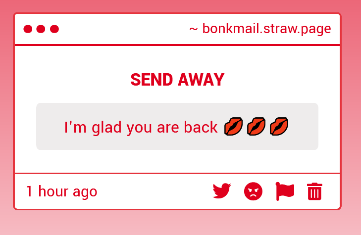 the bonk mail 📬 tweet media
