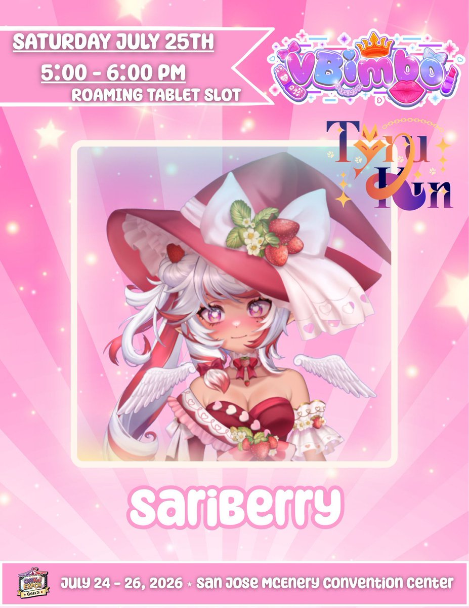 sariberryvt's tweet photo. 【🍓 OFFKAI MEET&amp;GREET 🍓】

Thanks to the magic of @VBimboOfficial &amp; @Tyru_Kin , I’ll be virtually attending Offkai this year! 

Catch me roaming the halls between ❤️ 5:00pm - 6:00pm ❤️ for a sweet angelic (digital) kiss! 🫶🏼 https://t.co/FYDzojtWek